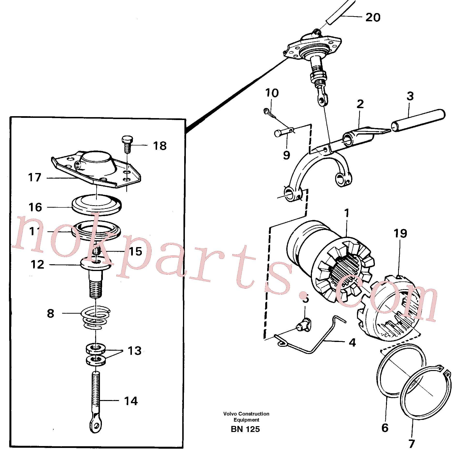 VOE1523087 for Volvo Differential lock(BN125 assembly)