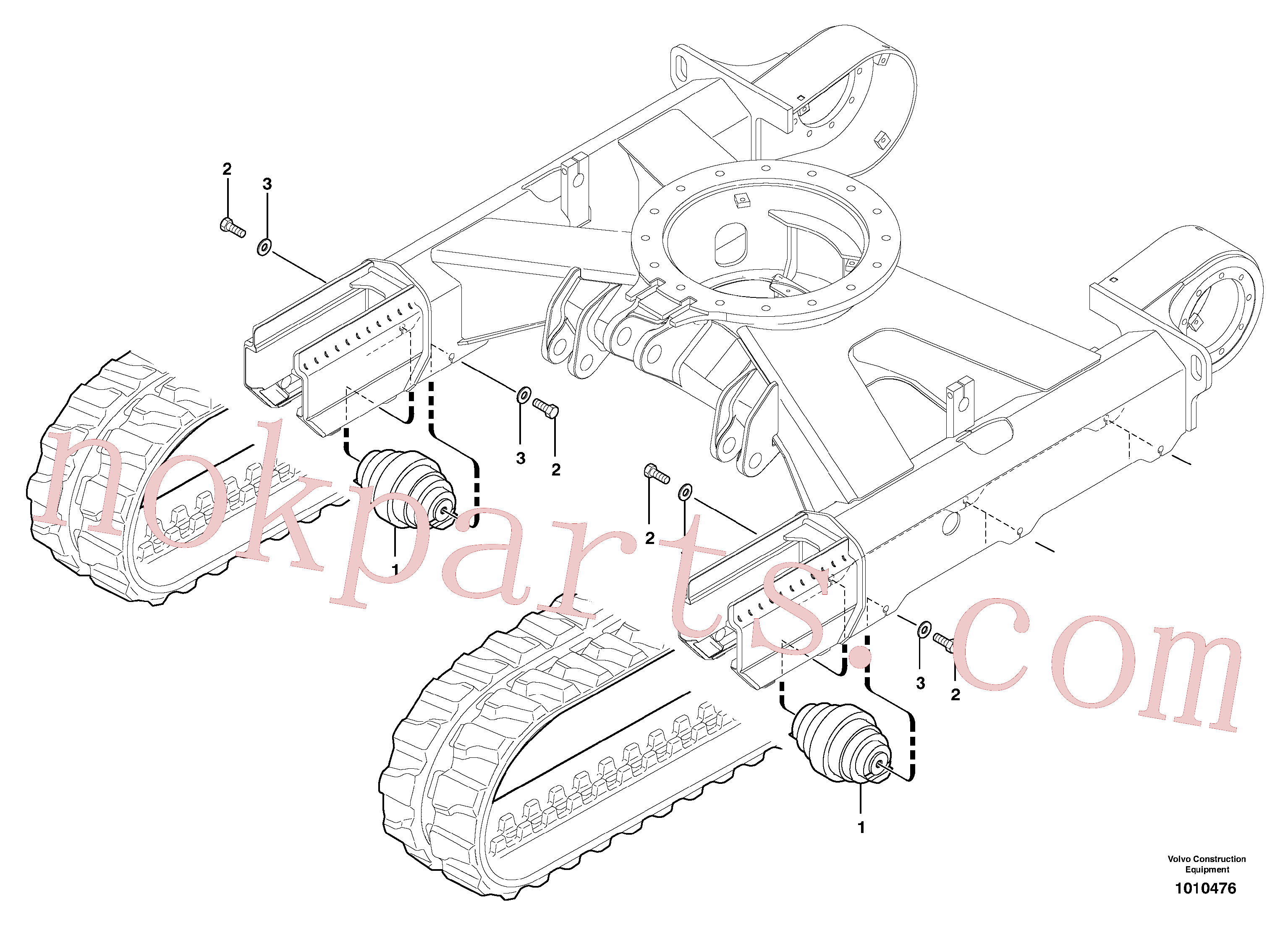 VOE983337 for Volvo Lower roller ( rubber tracks )(1010476 assembly)