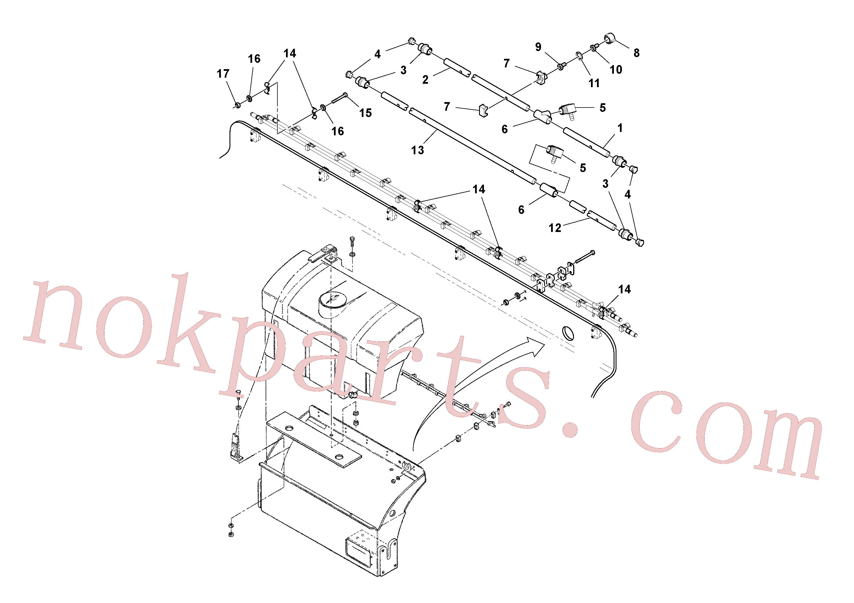 RM97140594 for Volvo Spray Bar Assembly(1036637 assembly)