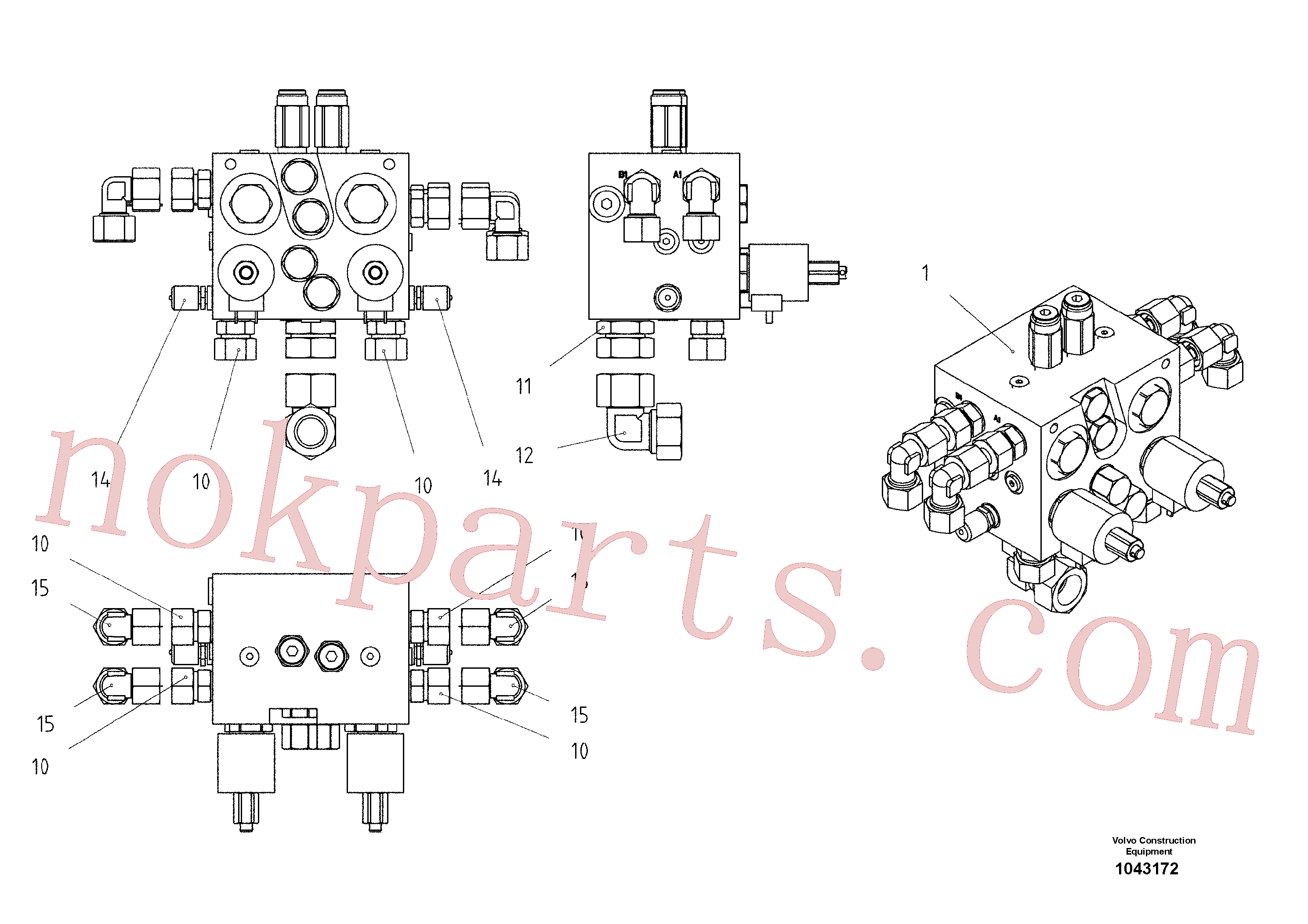 RM14103535 for Volvo Valve block(1043172 assembly)