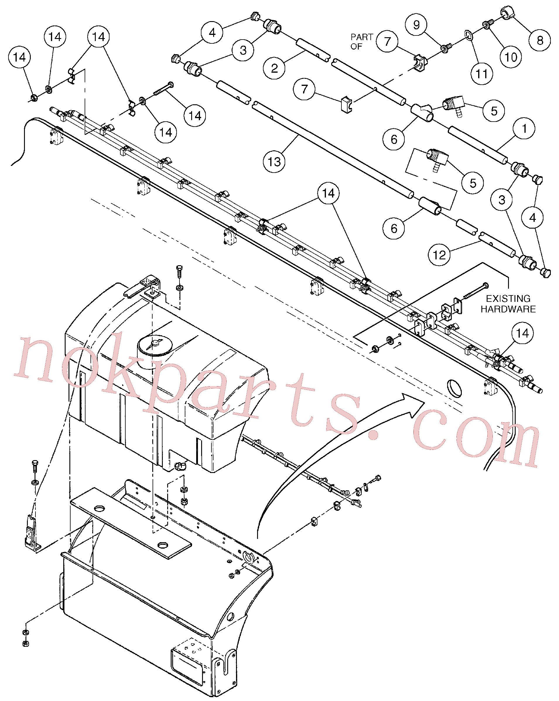 RM97140594 for Volvo Spray Bar Assembly(1055904 assembly)