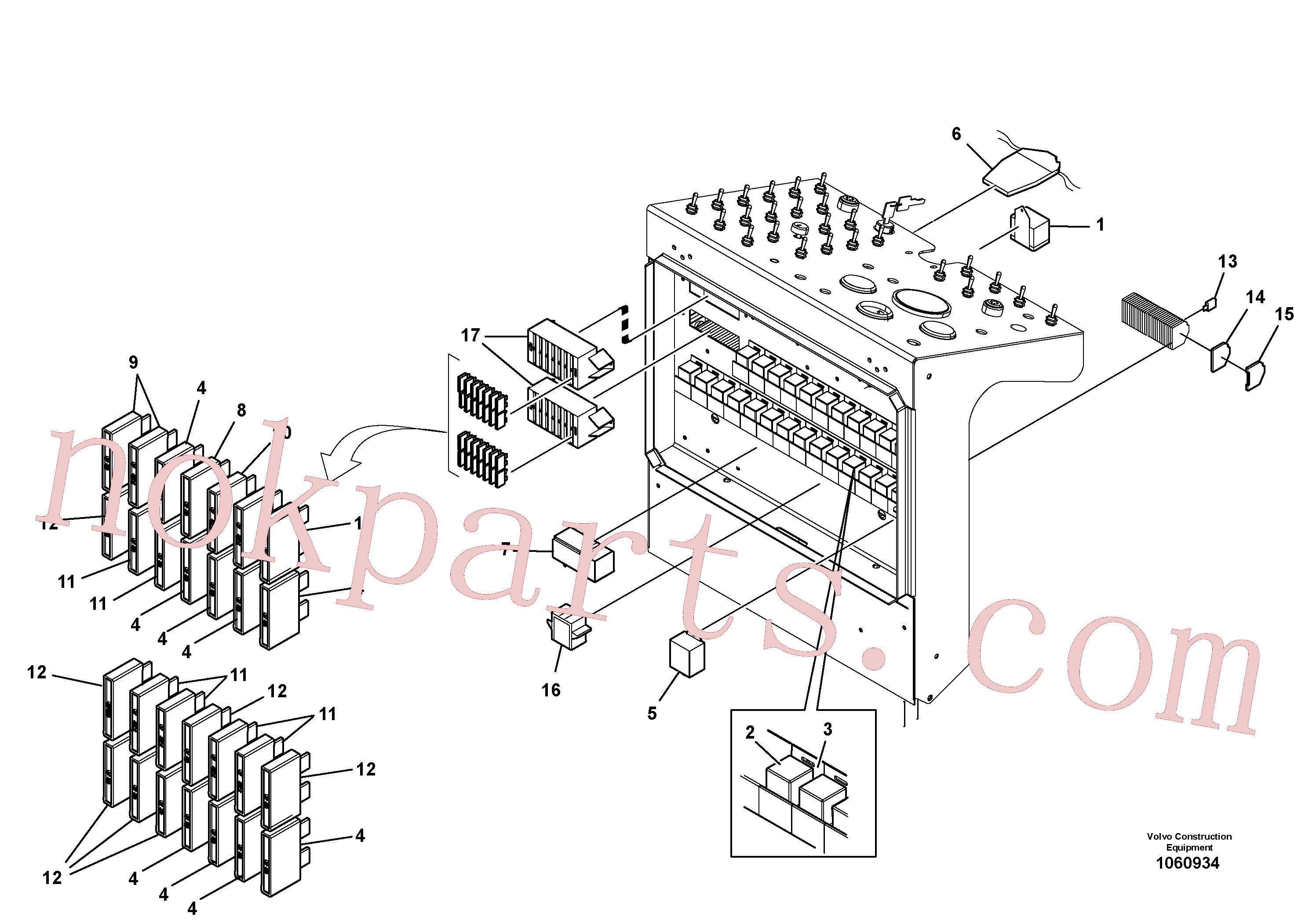 PJ5120018 for Volvo Electrical Control Panel Installation(1060934 assembly)
