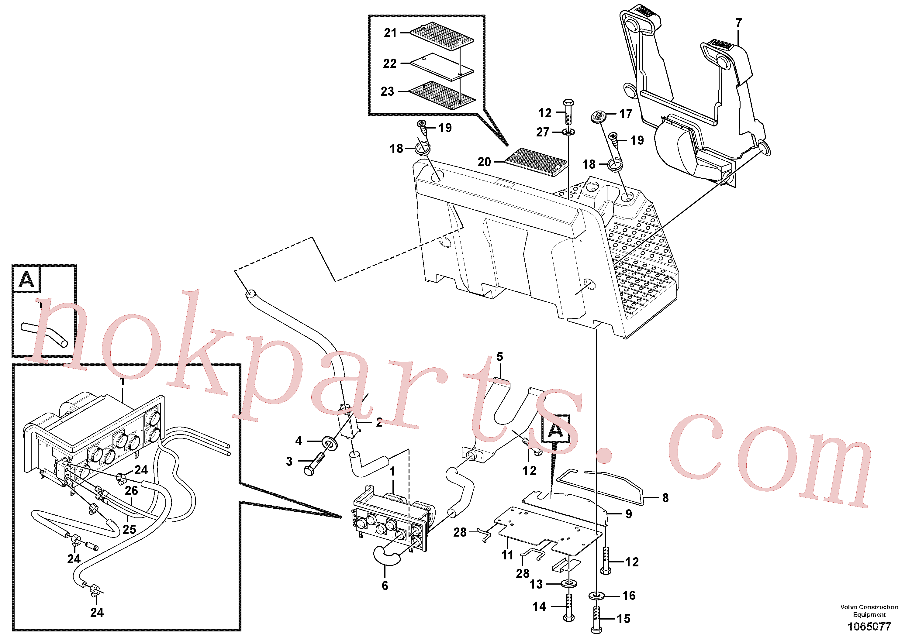 VOE14015095 for Volvo Heater Installation(1065077 assembly)
