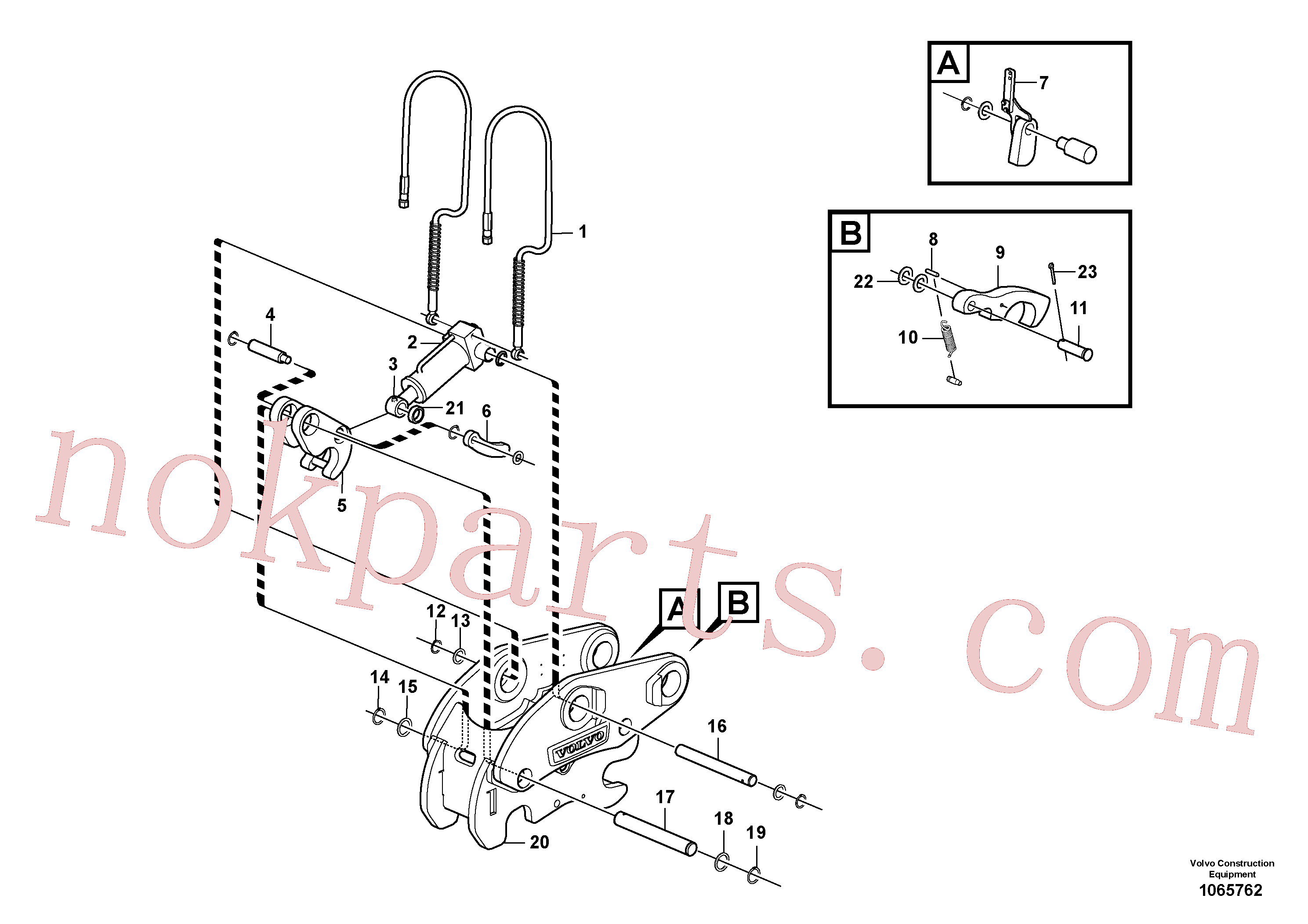 VOE17415395 for Volvo Attachment bracket, quickfit(1065762 assembly)