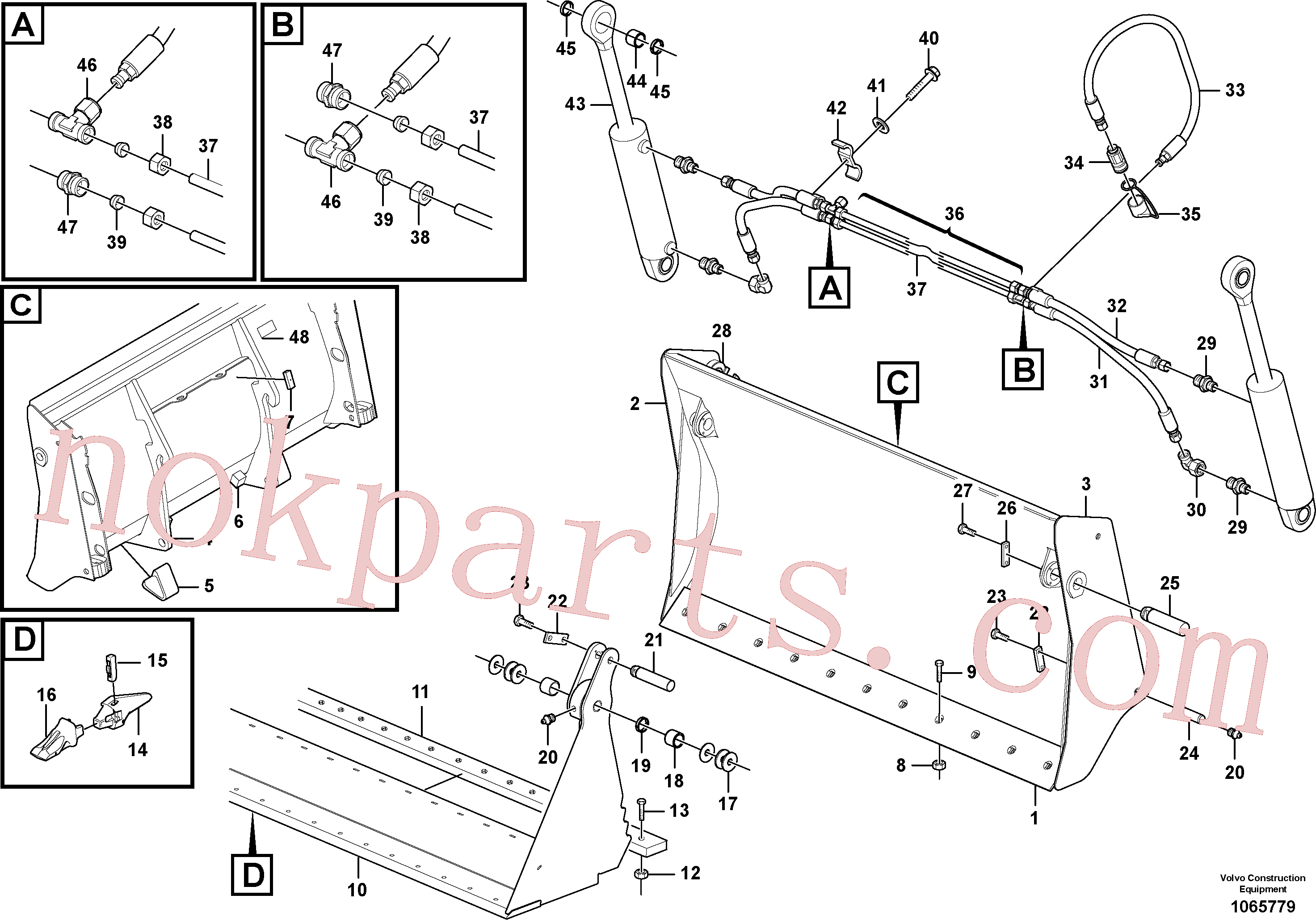 ZM7098801 for Volvo Combined bucket(1065779 assembly)