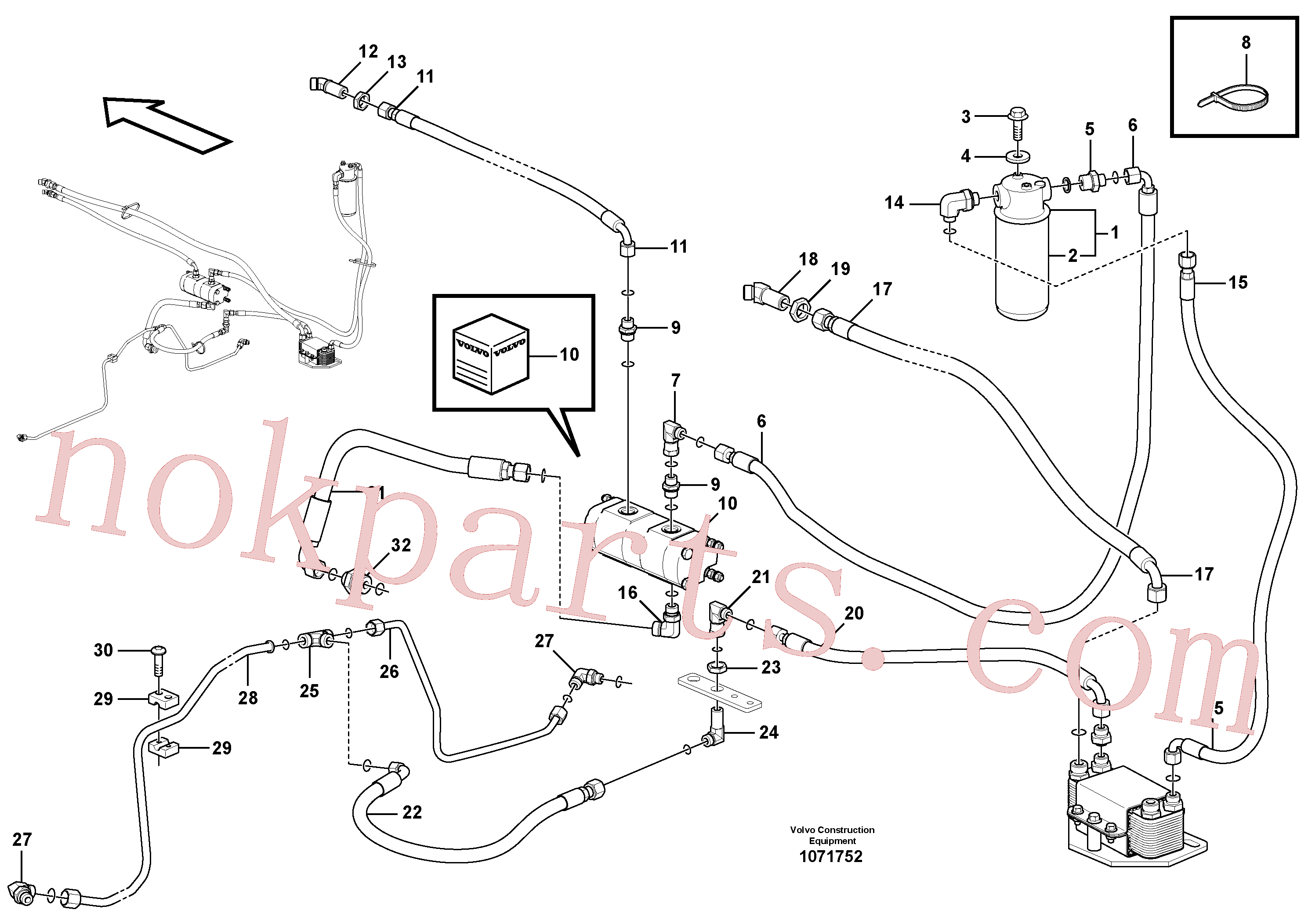 VOE13933901 for Volvo Oil cooler, rear, pump circuit.(1071752 assembly)