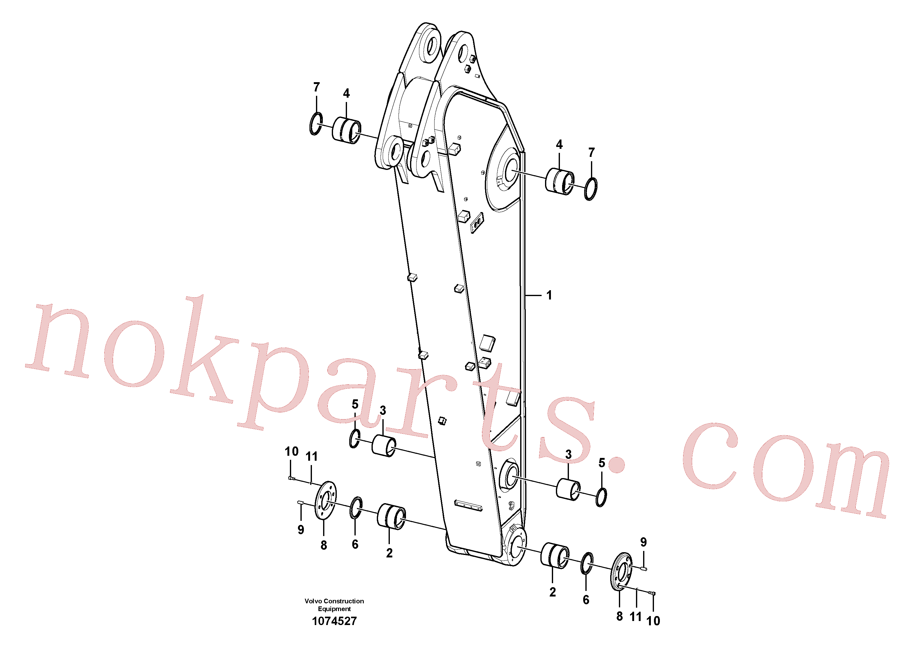VOE14507547 for Volvo Dipper arm(1074527 assembly)