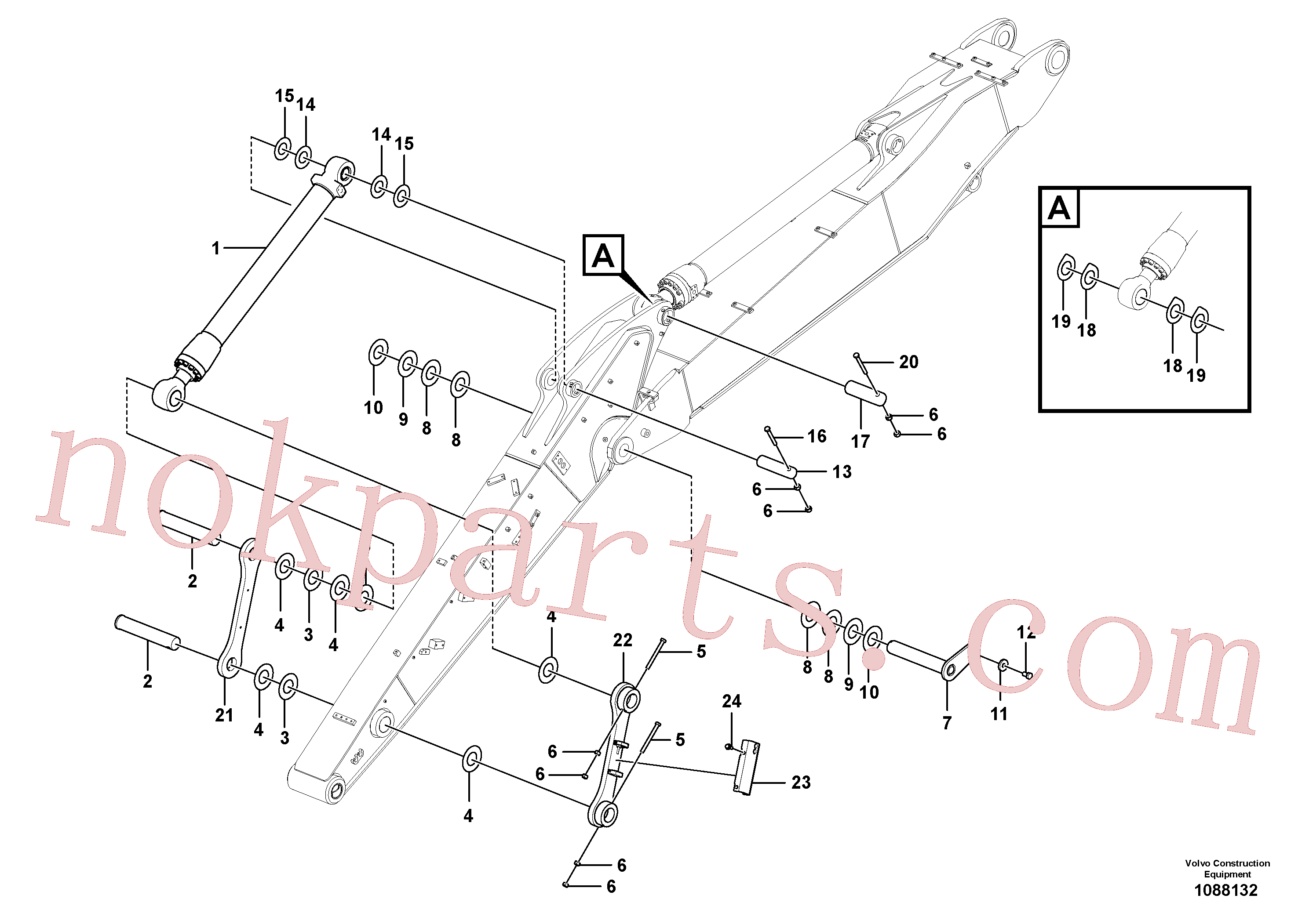 VOE14377912 for Volvo Links to dipper arm(1088132 assembly)