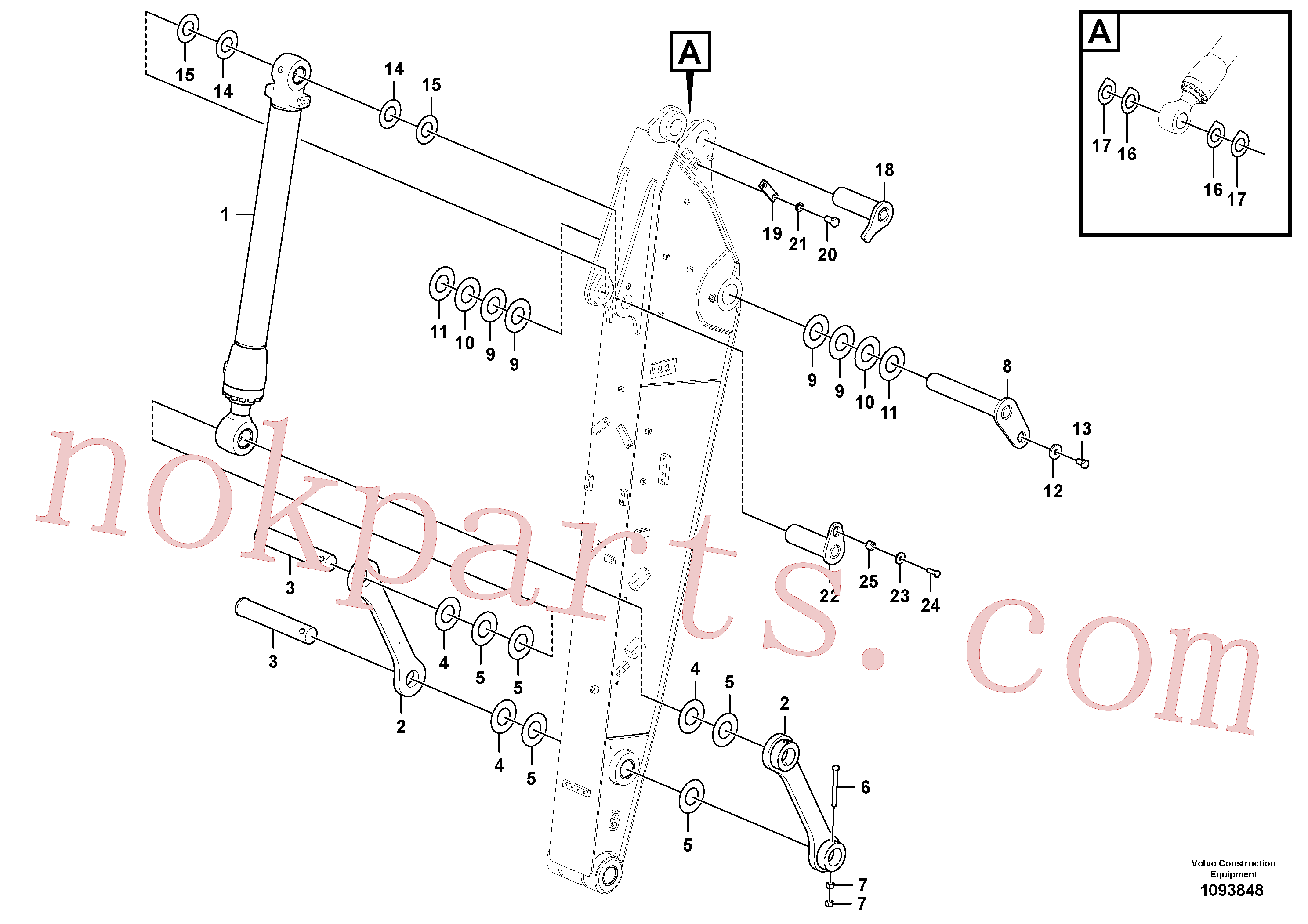 VOE14377912 for Volvo Links to dipper arm(1093848 assembly)