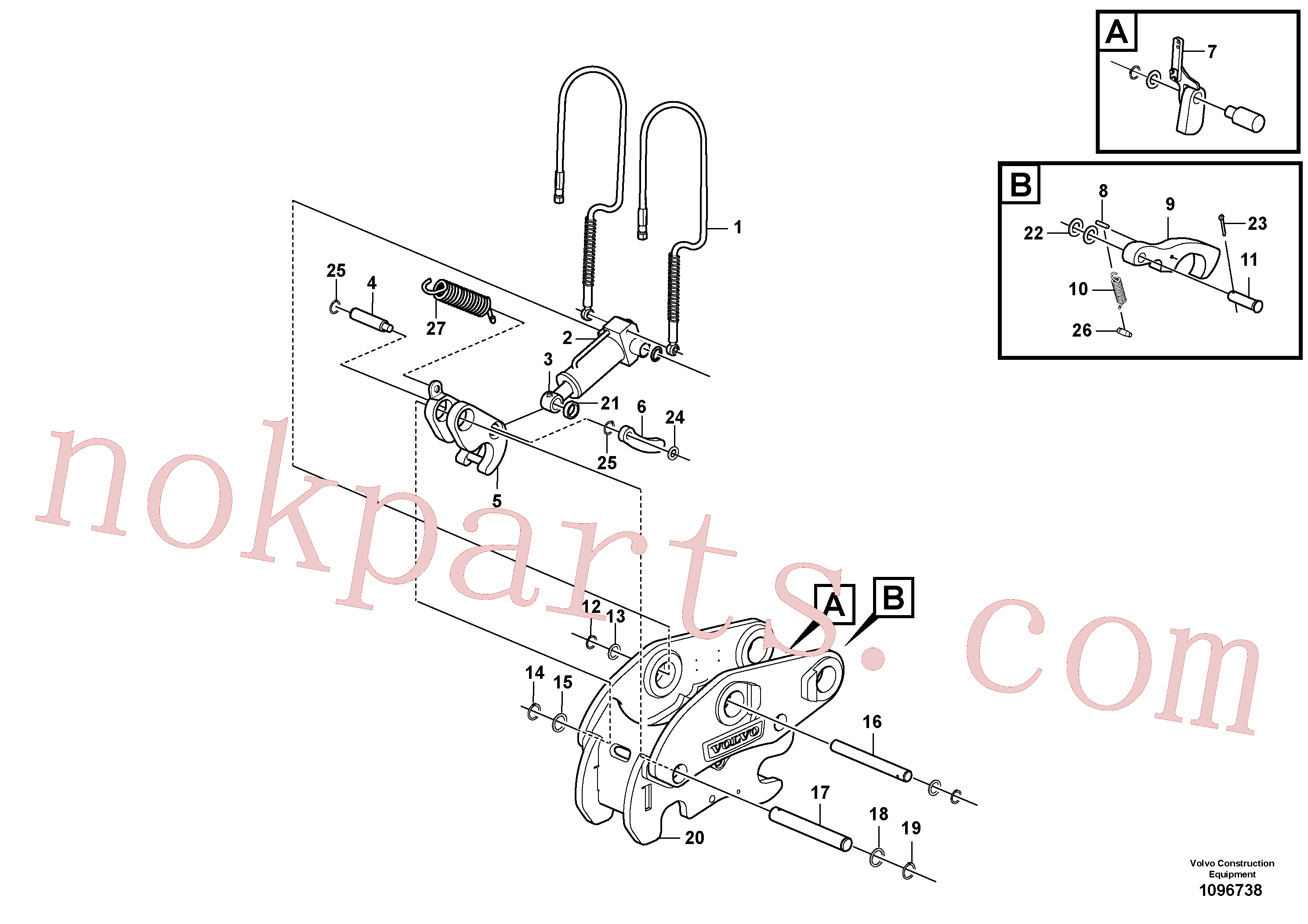 VOE17415395 for Volvo Attachment bracket, quickfit(1096738 assembly)