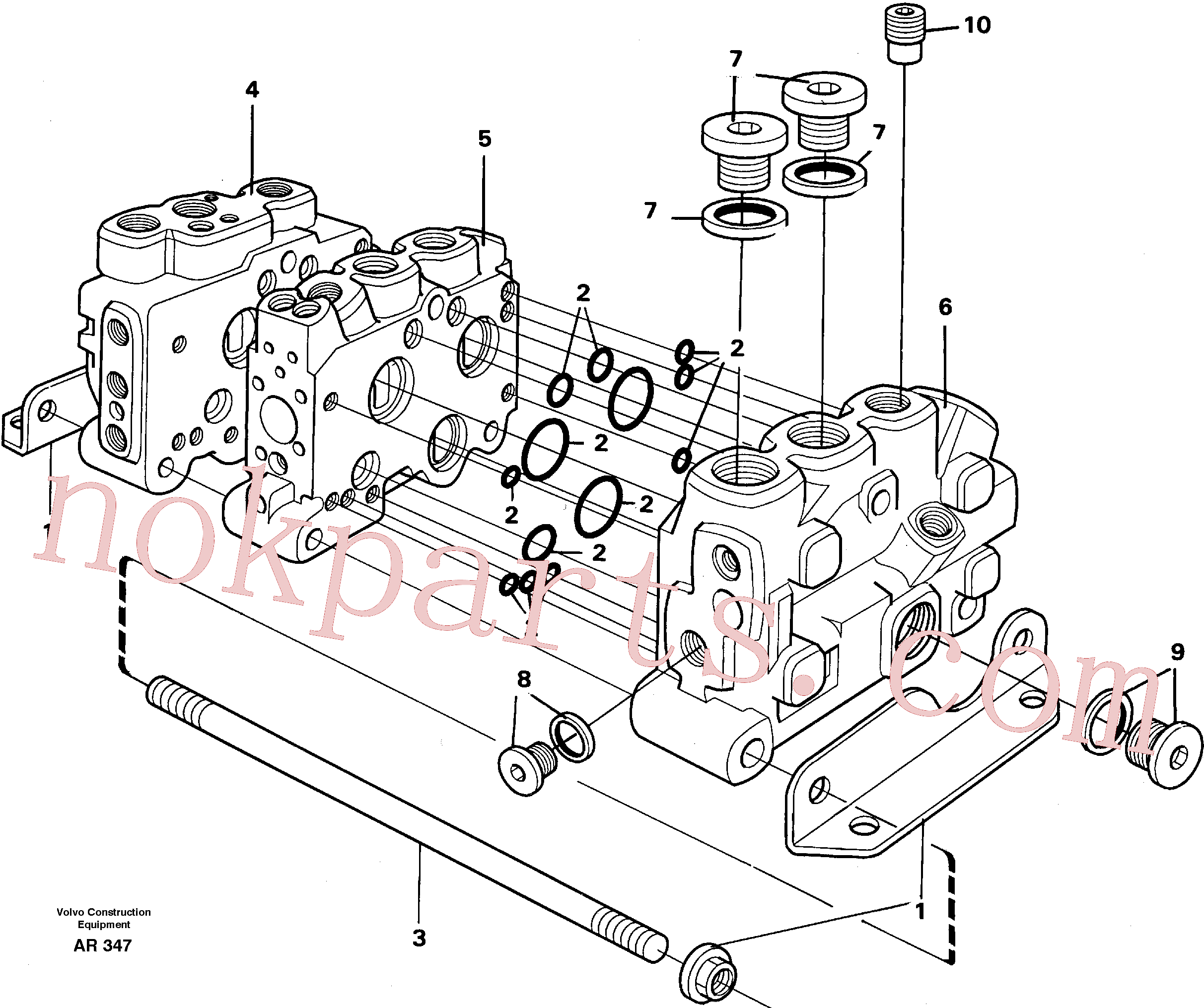 PJ7416644 for Volvo Valve section with assembly parts(AR347 assembly)