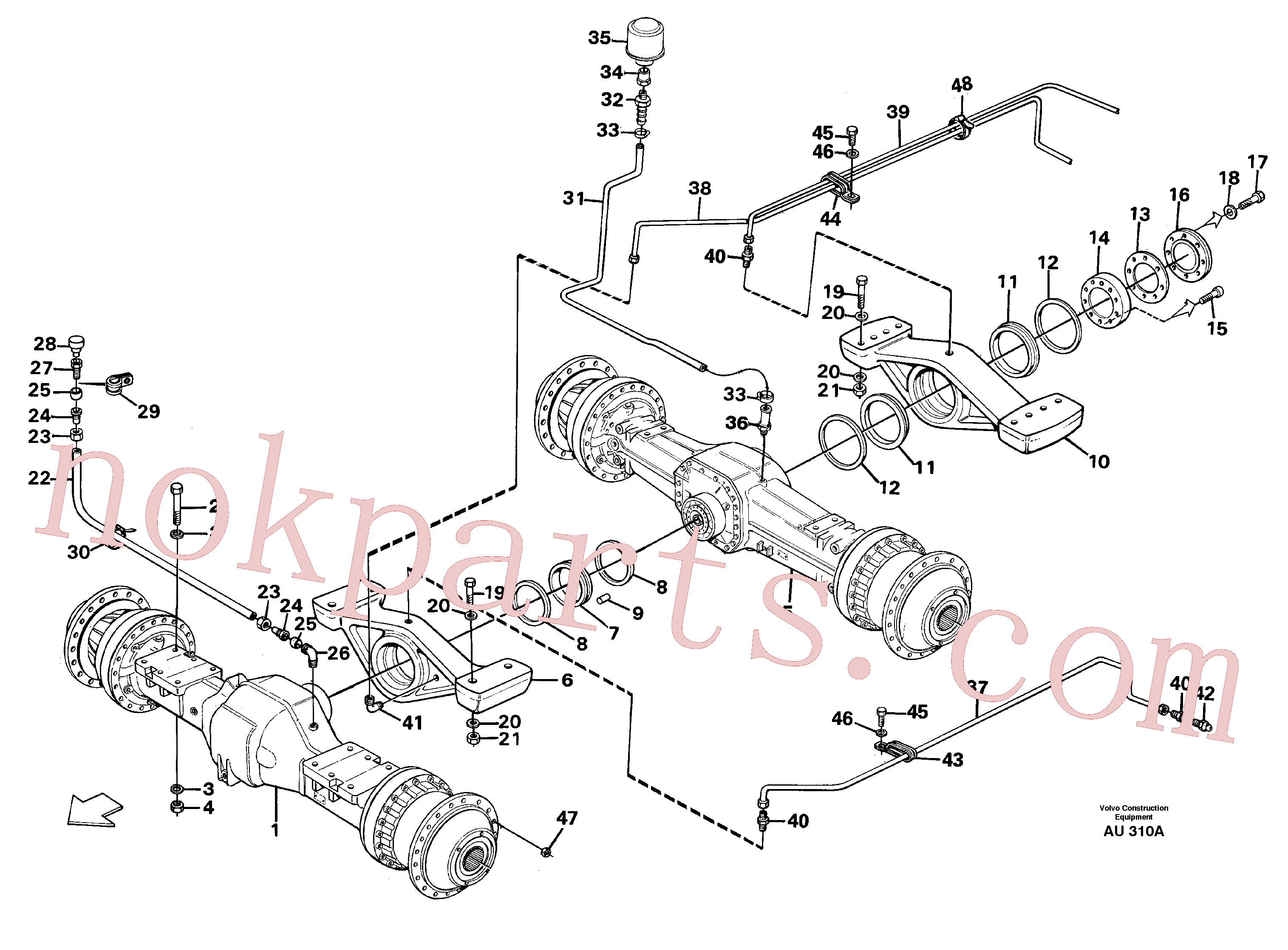 VOE13963059 for Volvo Planet shafts with fitting parts(AU310A assembly)