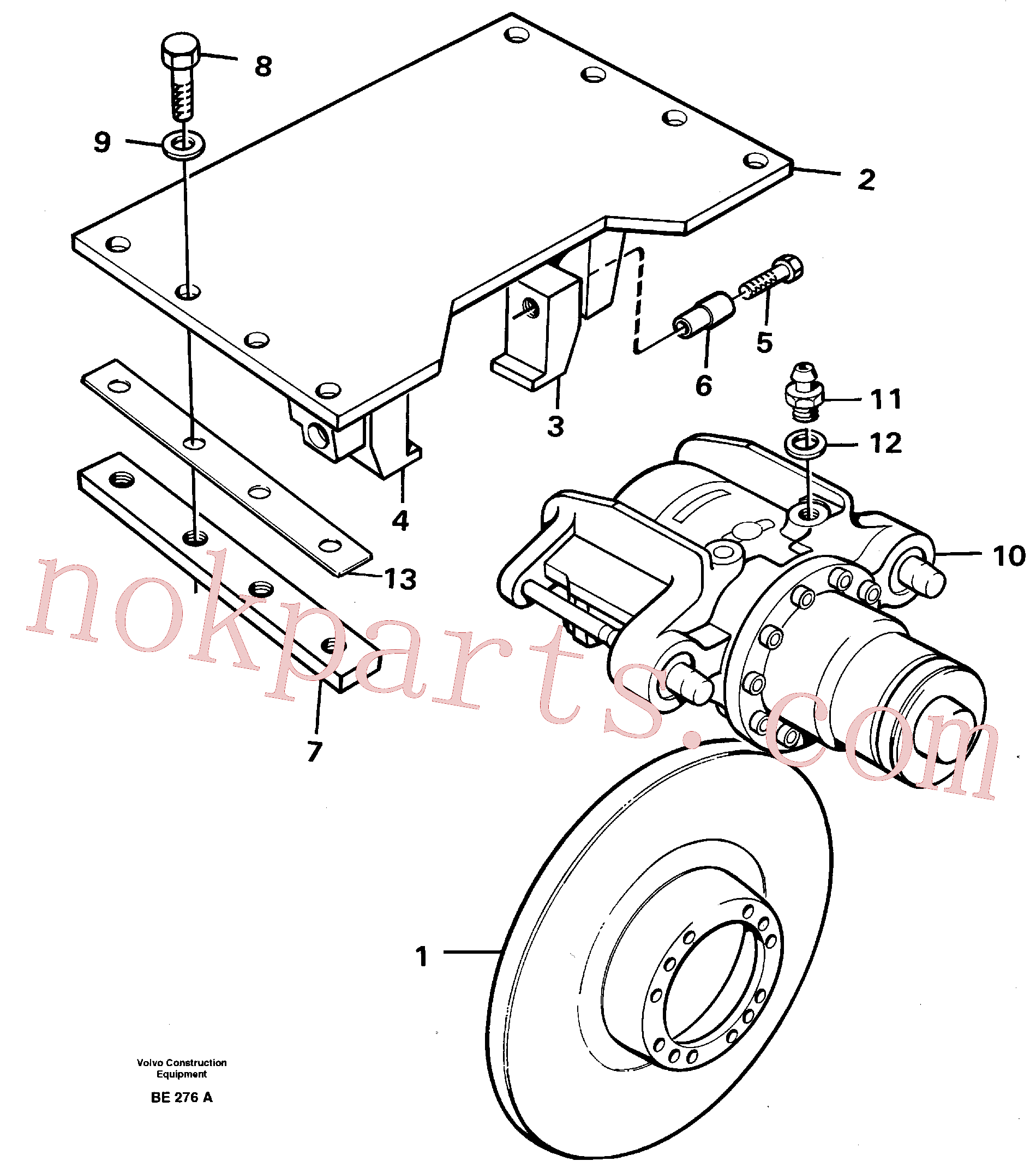 VOE955370 for Volvo Parking brake(BE276A assembly)