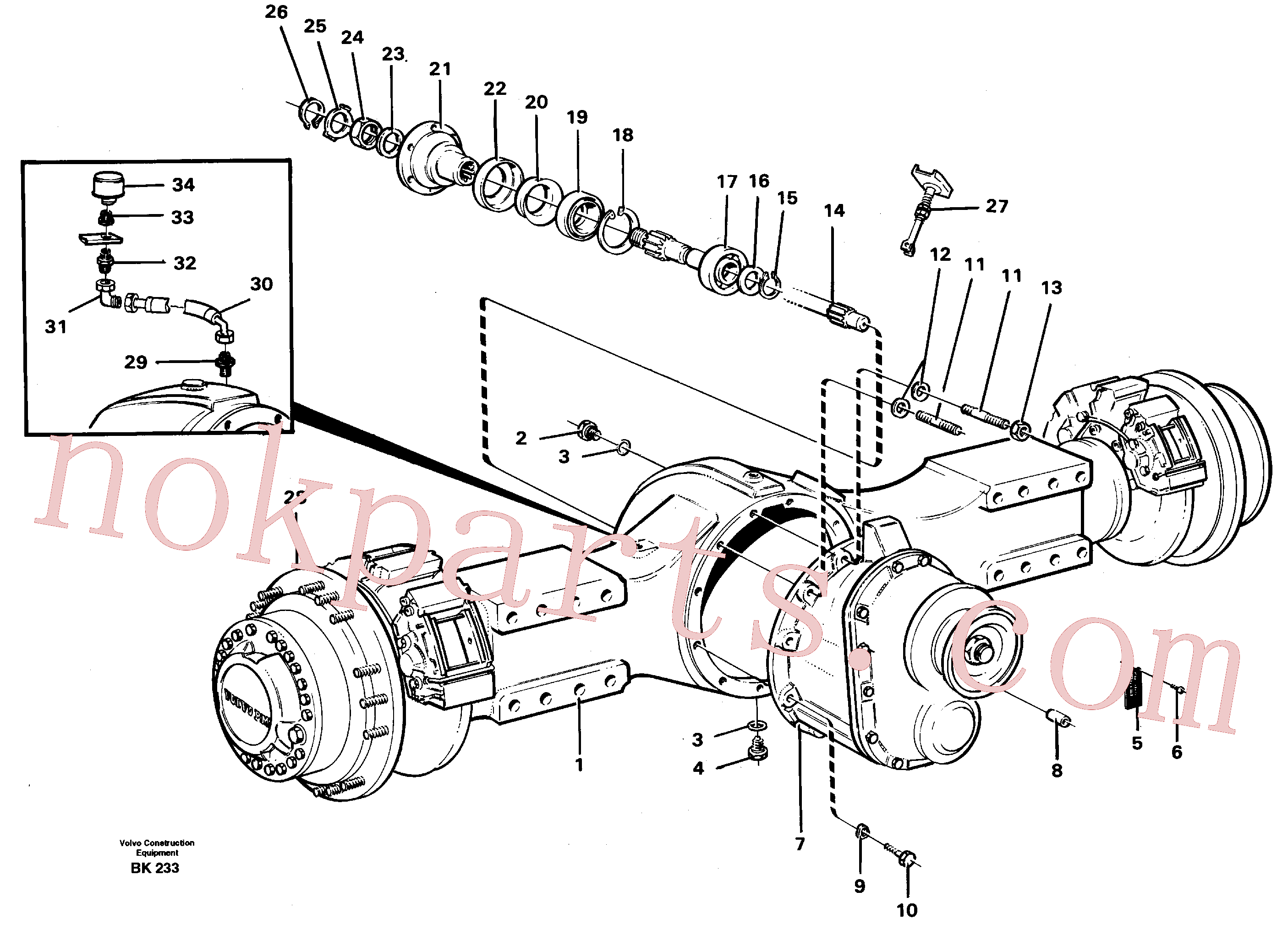 VOE383992 for Volvo Planetary axle, axle 1 load unit(BK233 assembly)