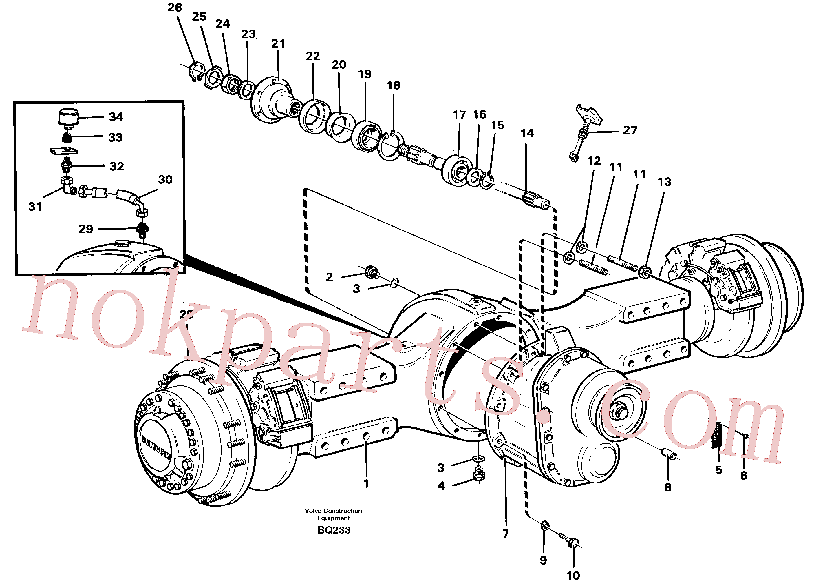 VOE383992 for Volvo Planetary axle, axle 1 load unit(BQ233 assembly)