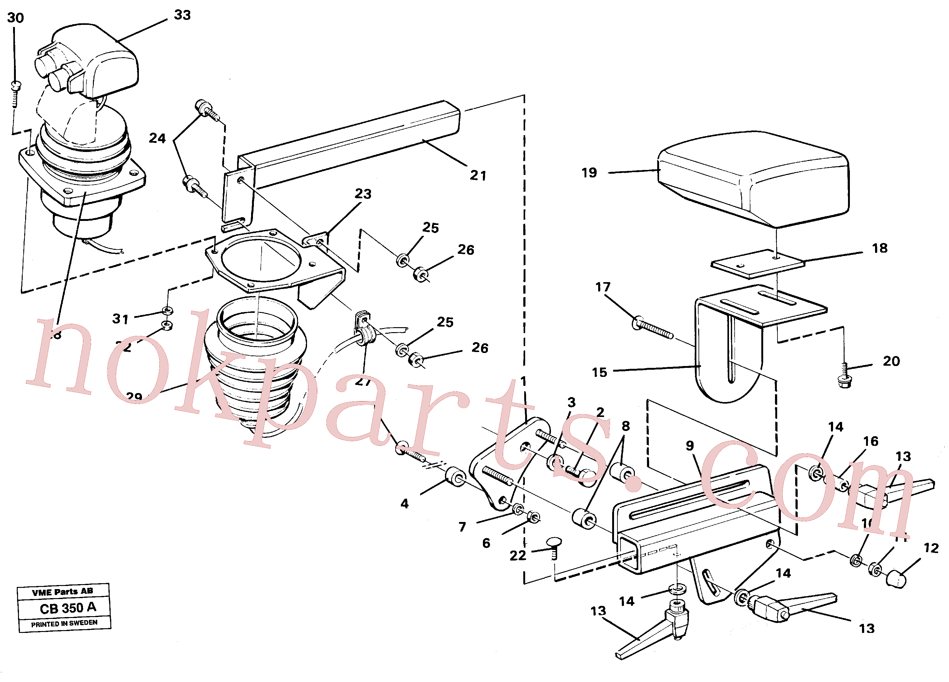 VOE11009589 for Volvo Lever mounting el.hydraulservo system(CB350A assembly)