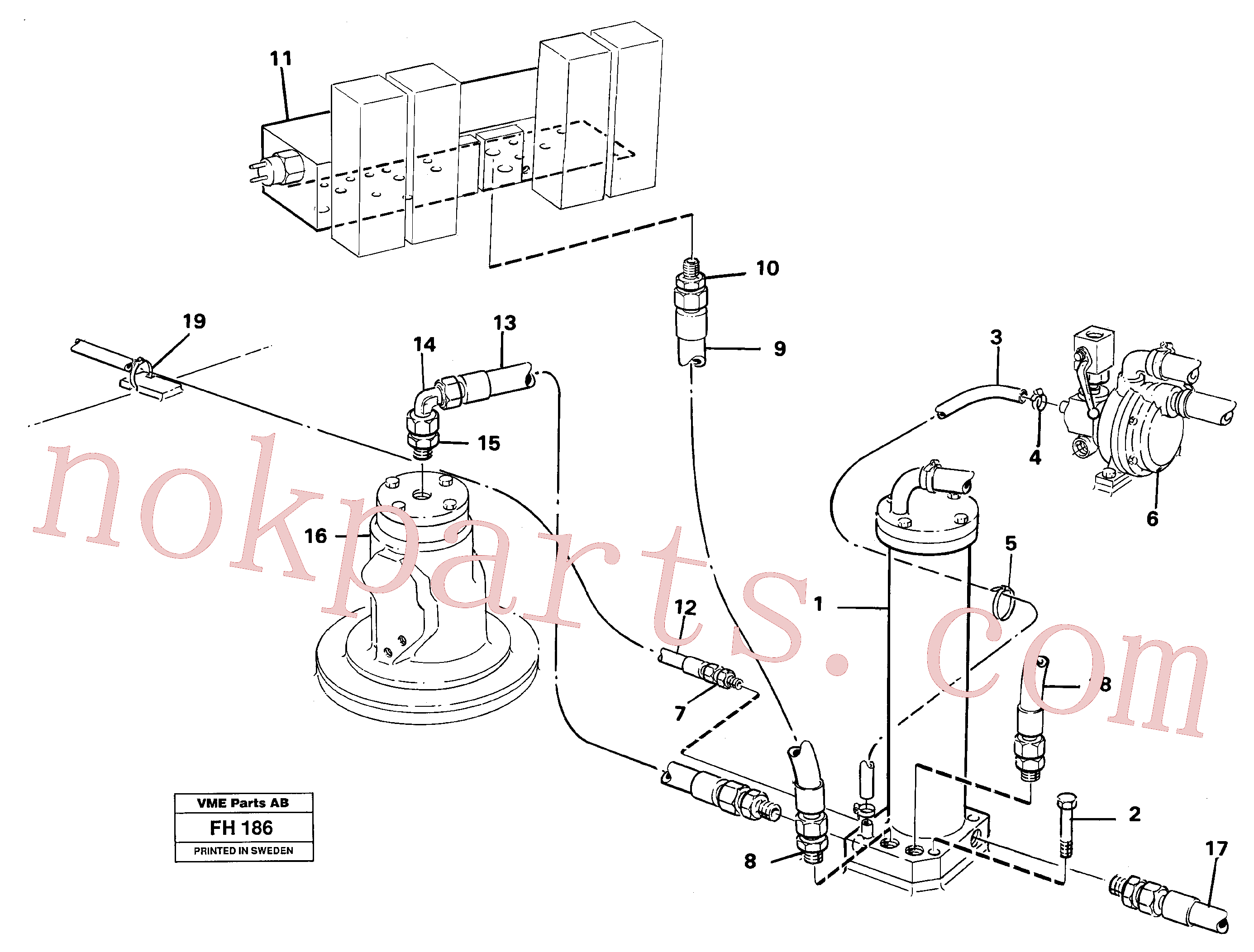 ZM2908909 for Volvo Leak oil filter, with connections(FH186 assembly)